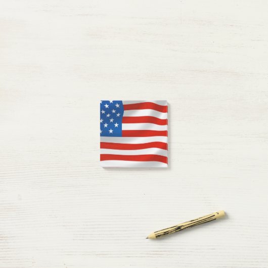USA Flag America Post merkt op Post-it® Notes (Op bureau)