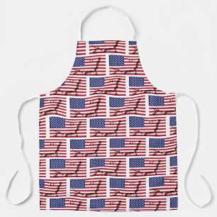 USA FLAG   Amerikaanse kaart   Stijlvol patriottic Schort