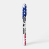 USA Flag And American Bald Eagle Grunge iPhone Hoesje (Rechterkant)