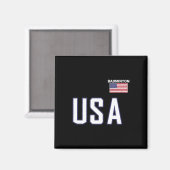 USA Flag Badminton Team Cool Player Equipment Mann Magneet (Voorkant / Achterkant)