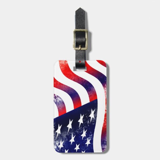 USA FLAG BAGAGELABEL (Voorkant verticaal)