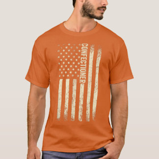 USA Flag Baking - Proud American Confectioner  T-shirt