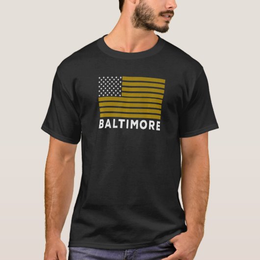 USA Flag Baltimore Purple Baltimore American Flag  T-shirt (Voorkant)