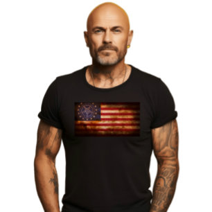 USA Flag Baphomet T-shirt