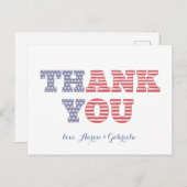 USA Flag Bedankt voor de douche of verjaardag Briefkaart (Voorkant / Achterkant)