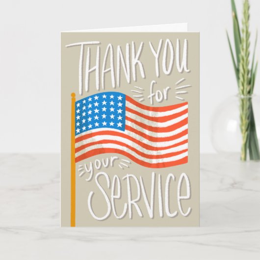 USA Flag Bedankt voor uw service (Voorkant)