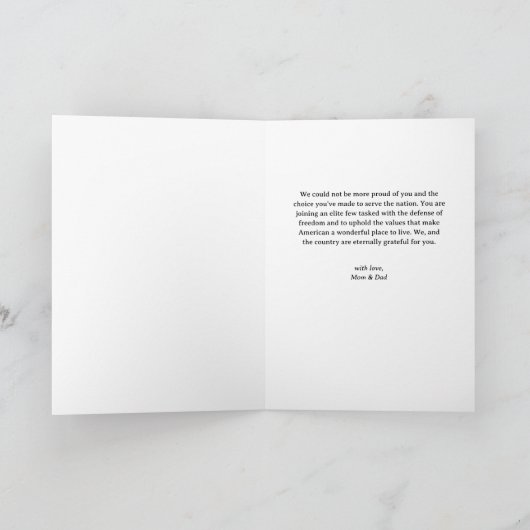 USA Flag Bedankt voor uw service (Binnen)