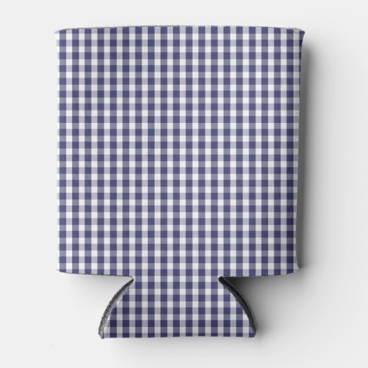 USA Flag Blue en White Gingham Checked Blikjeskoeler (Voorkant)