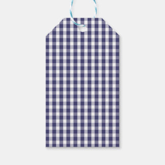 USA Flag Blue en White Gingham Checked Cadeaulabel