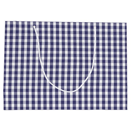 USA Flag Blue en White Gingham Checked Groot Cadeauzakje