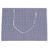 USA Flag Blue en White Gingham Checked Groot Cadeauzakje (Voorkant)