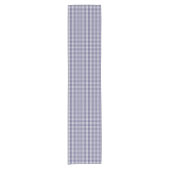 USA Flag Blue en White Gingham Checked Korte Tafelloper (Voorkant)