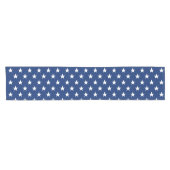 USA Flag Blue White Stars Cotton Table Runner Korte Tafelloper (Horizontaal)