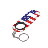 USA Flag bot Mini Flessenopener (Achterkant Gekanteld)