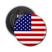 USA Flag Bottle Opener Round Arc5 (Voorkant)