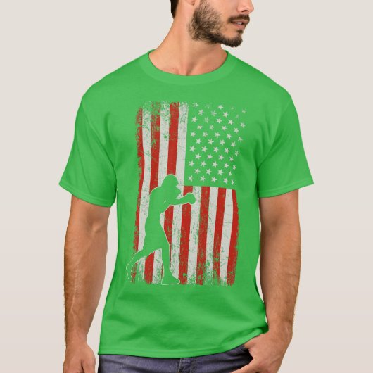 USA Flag Boxing T-shirt (Voorkant)