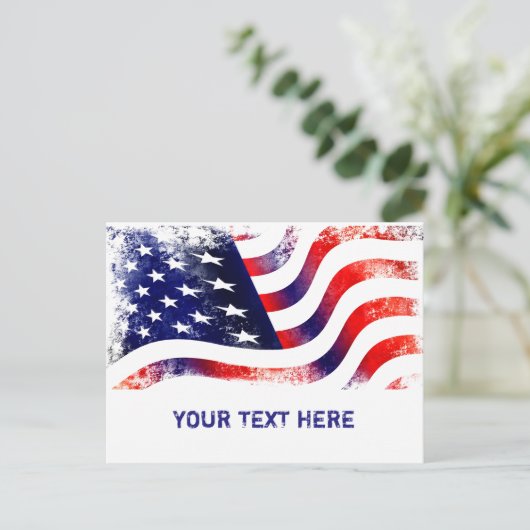 USA FLAG BRIEFKAART (Staand voorkant)