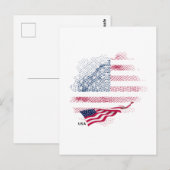 USA flag Briefkaart (Voorkant / Achterkant)