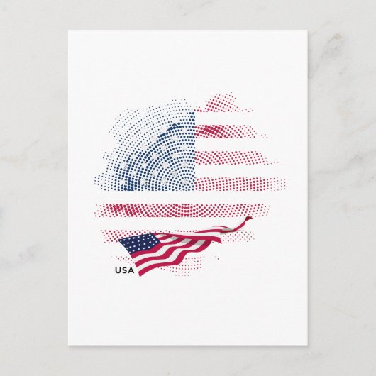 USA flag Briefkaart (Voorkant)