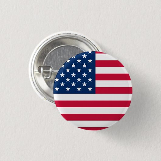 USA Flag Button Patriottisch (Voorkant /achterkant)
