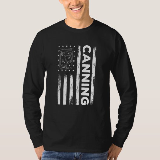USA Flag Canning Apparel Pickling America T-shirt (Voorkant)