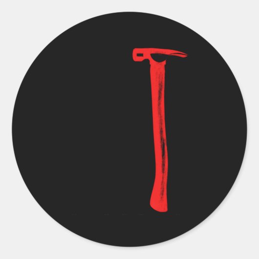 USA Flag Carpenter Hammer Framing Constructie con Ronde Sticker (Voorkant)