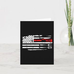 USA Flag Chef Knife BBQ Koken Grappige Baan Verjaa Kaart