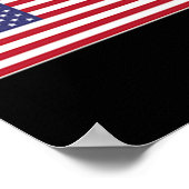 Usa Flag Chest Patch Star Spangled Banner American Poster (Hoek)