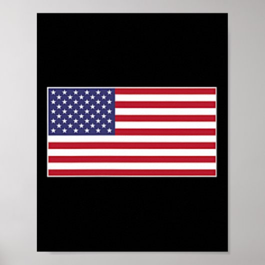 Usa Flag Chest Patch Star Spangled Banner American Poster (Voorkant)