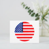 USA Flag Circle Tdhe MUSEUM Zazzle Briefkaart (Staand voorkant)