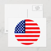 USA Flag Circle Tdhe MUSEUM Zazzle Briefkaart (Voorkant / Achterkant)