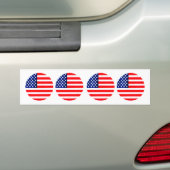 USA Flag Circle Tdhe MUSEUM Zazzle Bumpersticker (Op auto)