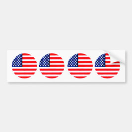 USA Flag Circle Tdhe MUSEUM Zazzle Bumpersticker