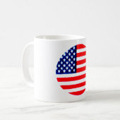 USA Flag Circle Tdhe MUSEUM Zazzle Koffiemok (Voorkant links)