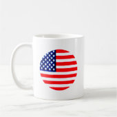 USA Flag Circle Tdhe MUSEUM Zazzle Koffiemok (Links)