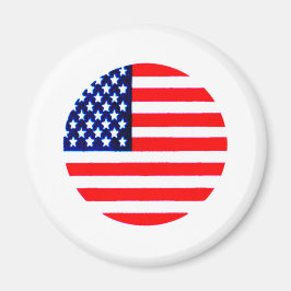USA Flag Circle Tdhe MUSEUM Zazzle Magneet