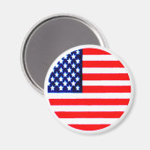 USA Flag Circle Tdhe MUSEUM Zazzle Magneet (Voorkant / Achterkant)