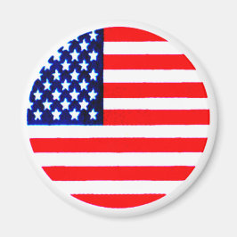 USA Flag Circle Tdhe MUSEUM Zazzle Magneet