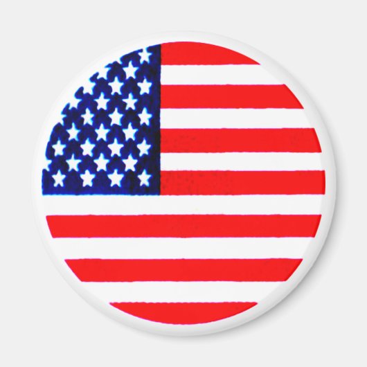 USA Flag Circle Tdhe MUSEUM Zazzle Magneet (Voorkant)