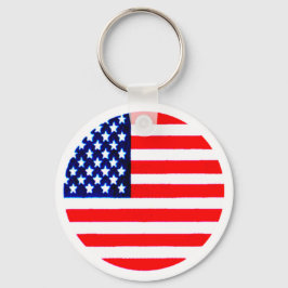 USA Flag Circle Tdhe MUSEUM Zazzle Sleutelhanger
