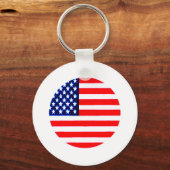 USA Flag Circle Tdhe MUSEUM Zazzle Sleutelhanger (Voorkant)