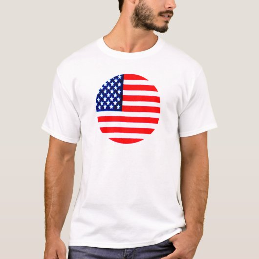 USA Flag Circle Tdhe MUSEUM Zazzle T-shirt (Voorkant)