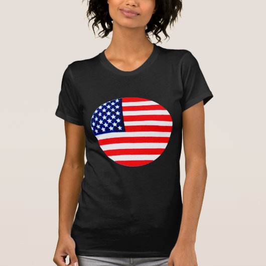 USA Flag Circle Tdhe MUSEUM Zazzle T-shirt (Voorkant)