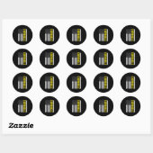 USA Flag Cornhole Toss Speler Ronde Sticker (Vel)