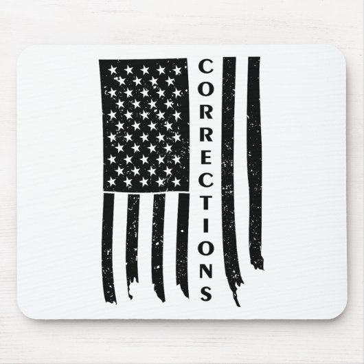 USA Flag Correcties Funny van Correctional Muismat (Voorkant)