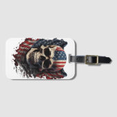 USA Flag Danger Symbool Bagagelabel (Voorkant (horizontaal))