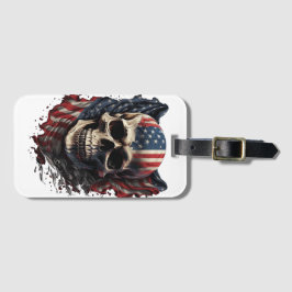 USA Flag Danger Symbool Bagagelabel