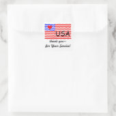 USA FLAG - dank u LIEFDE sticker (Tas)