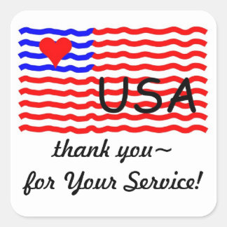 USA FLAG - dank u LIEFDE sticker