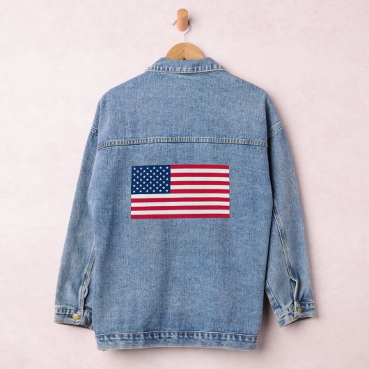 USA Flag Denim Jas - Patriottisch Denim Jacket (Hangar)